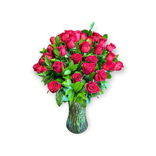 Roses By The Dozen-Heartfelt collection of roses for celebrating love on anniversaries, mixed colors available