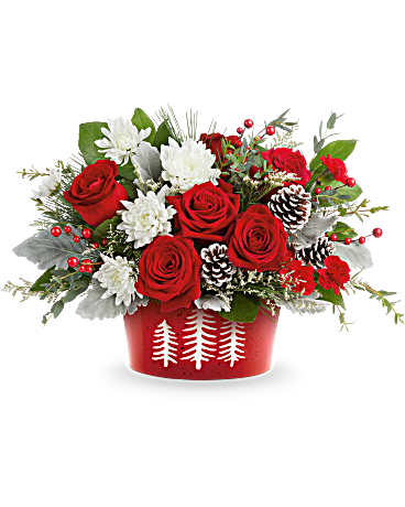 Teleflora's Snowy Pines Centerpiece